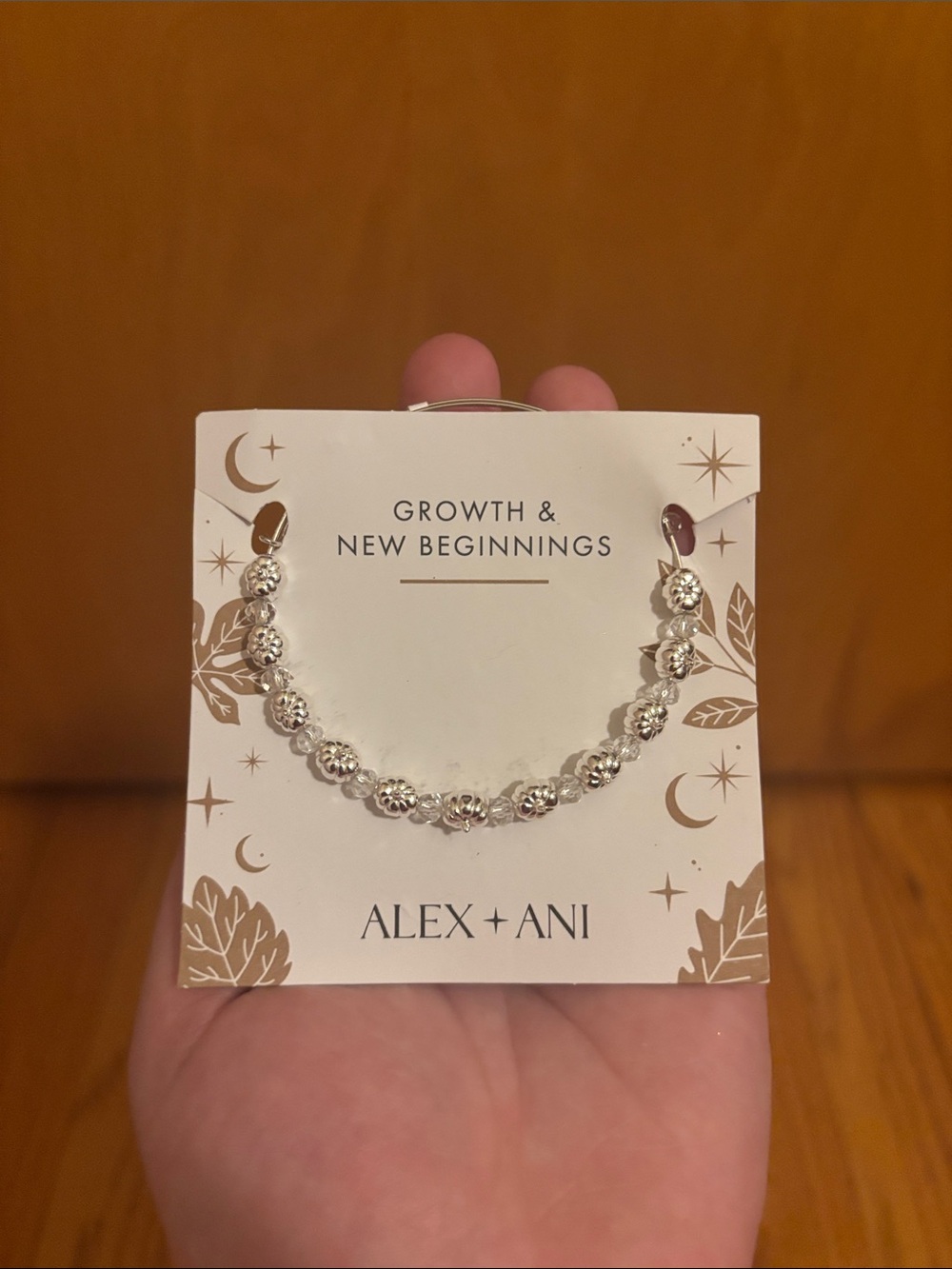 Alex and Ani Silver Pumpkin and Crystal Beaded Bracelet NWT - Picture 1 of 6